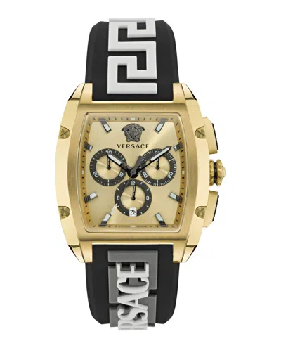 Versace Dominus Chronograph Watch In Multi