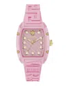 Versace Dominus Ecoceramic Watch In Pink