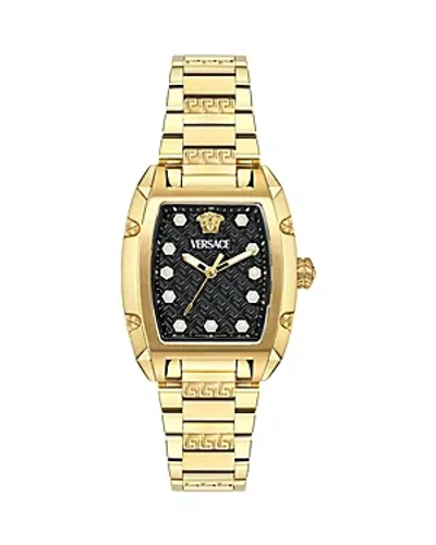 Versace Dominus Watch, 45mm X 36mm In Black/gold