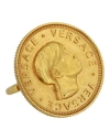 VERSACE VERSACE DONTELLA COIN DOUBLE FINGER RING WOMAN RING GOLD SIZE 6 METAL