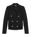 Versace Double-breasted Blazer In Black