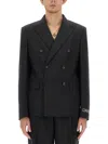 Versace Tailoring Jacket In Wool In Black
