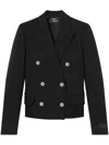 Versace Double-breasted Blazer In Black