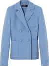 Versace Double-breasted Blazer In Bleu Clair