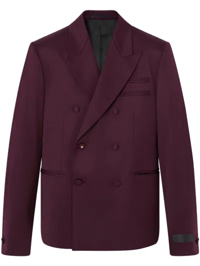 Versace Double-breasted Blazer In Red