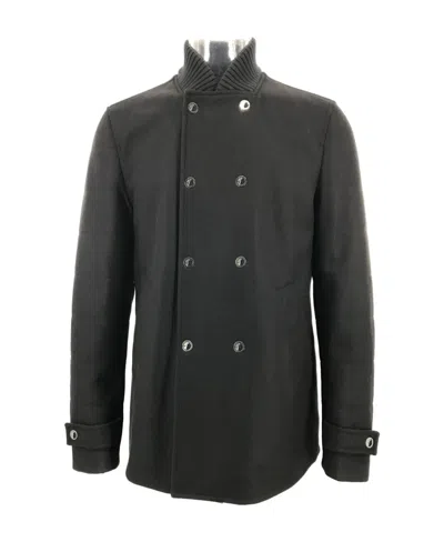 Versace Double-breasted Casual Jacket In Black