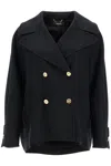 Versace Double-breasted Cocoon In Black (black)