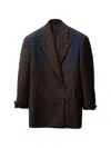 Versace Double-breasted Panelled Jacket In Multi