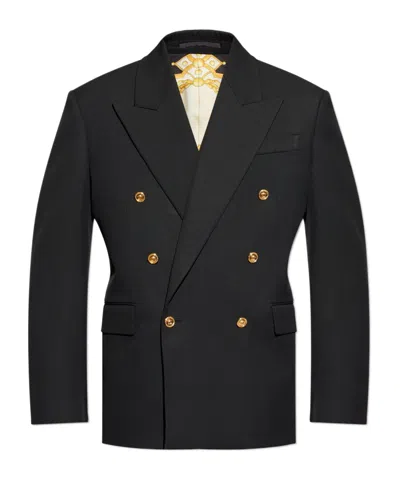 VERSACE VERSACE DOUBLE-BREASTED TAILORED BLAZER