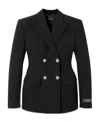 Versace Black Hourglass Single-breasted Blazer In Black
