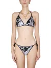 Versace Women's Double Face Print Bikini Bottom In Multi