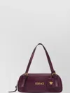 Versace Double Handle Lamb Leather Shoulder Bag In Purple