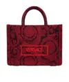 Versace Double Handle Shoulder Bag In Red