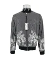 Versace Double-sided Long-sleeved Baseball Jacket In Gray