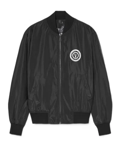 Versace Double-sided Zipper Casual Jacket In Black