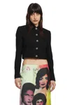 Versace Long-sleeve Buttoned Jacket In Black