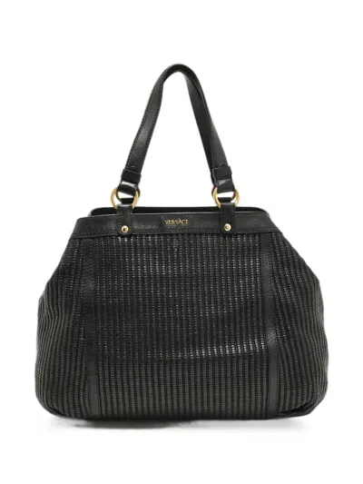 Pre-owned Versace Double-handle Tote Bag In Black