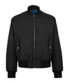 Versace Ribbed Cuffs Jacket Front Pockets Hem In Black
