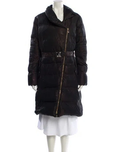 Pre-owned Versace Down Coat In Black