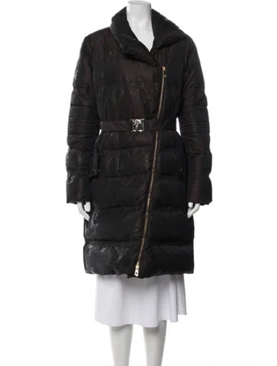 Pre-owned Versace Down Coat In Black
