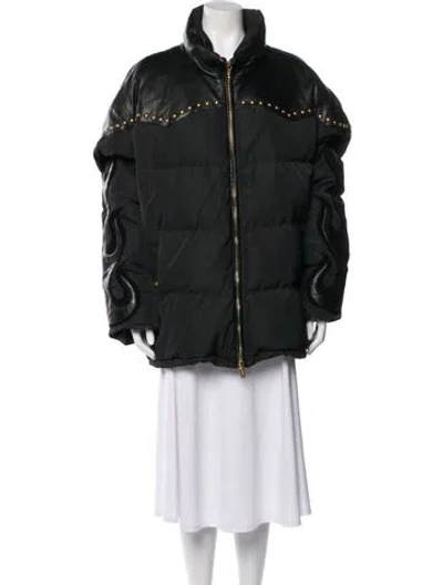 Pre-owned Versace Down Jacket In Green