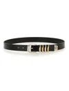 Versace Black Medusa Heritage Leather Belt In Black