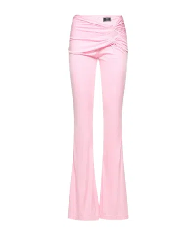 Versace Draped Bell Bottoms In Pink
