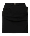 Versace Responsible Wool Mini Skirt With Medusa Detail