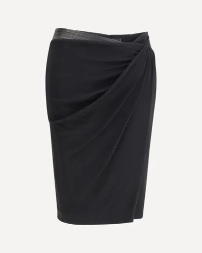 VERSACE DRAPED JERSEY SKIRT