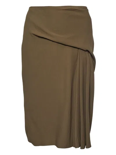 Pre-owned Versace Draped Midi Skirt