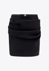 Versace Responsible Wool Mini Skirt With Medusa Detail
