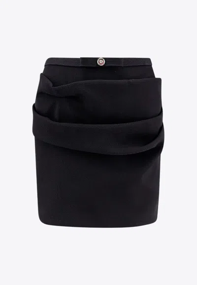 VERSACE DRAPED MINI SKIRT