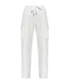 Versace Drawstring Casual Pants In White