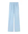 Versace Drawstring Flared Trousers In Blue