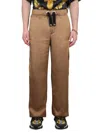 Versace Biscuit Viscose Pant In Brown