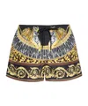 Versace Drawstring Shorts In Multi