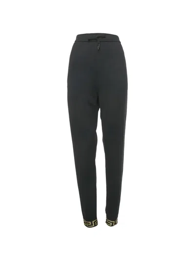 Pre-owned Versace Drawstrings Trousers In Black