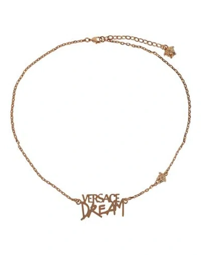 Versace Dream Logo Pendant Necklace Woman Necklace Gold Size - Metal