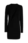 Versace Black Fitted Minidress With Cut-out Detail In Viscose Woman