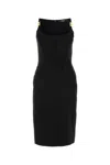 Versace Black Stretch Viscose Dress In Black