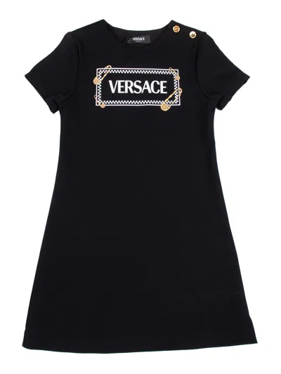 Versace Kids' Dress In Black