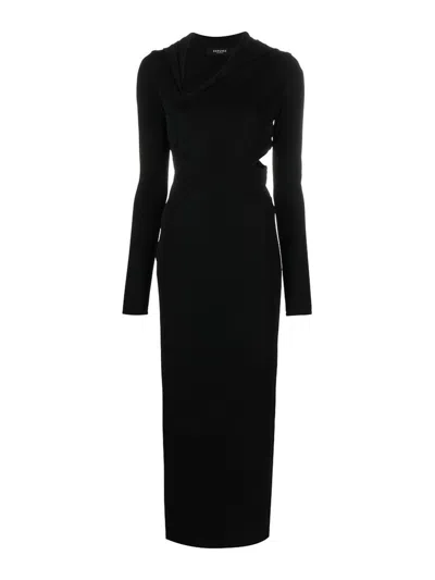 Versace Sustainable Viscose Dress With Cut-out Details In Black