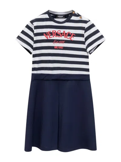 Versace Kids' Dress In Blue