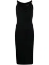 Versace Medusa-strap Corset-style Dress In Black