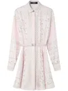 Versace Barocco Chain Pattern Mini Shirt Dress In Multicolor
