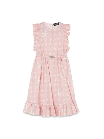 Versace Dress Starfish Kids Poplin In Pink