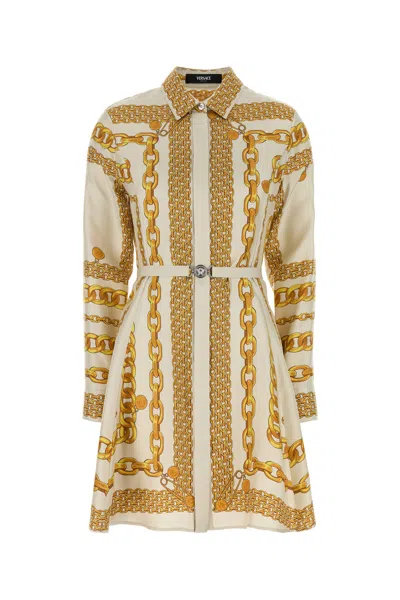 VERSACE VERSACE PRINTED SILK DRESS