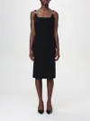 Versace Midi Dress In 黑色