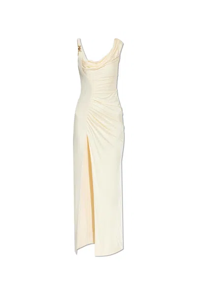 VERSACE VERSACE DRESS WITH A FRONT SLIT
