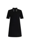 Versace Embellished-collar Mini Dress In Black